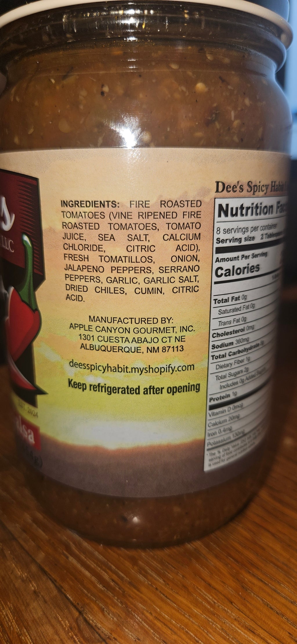 Dee's Spicy Habit Hot Salsa