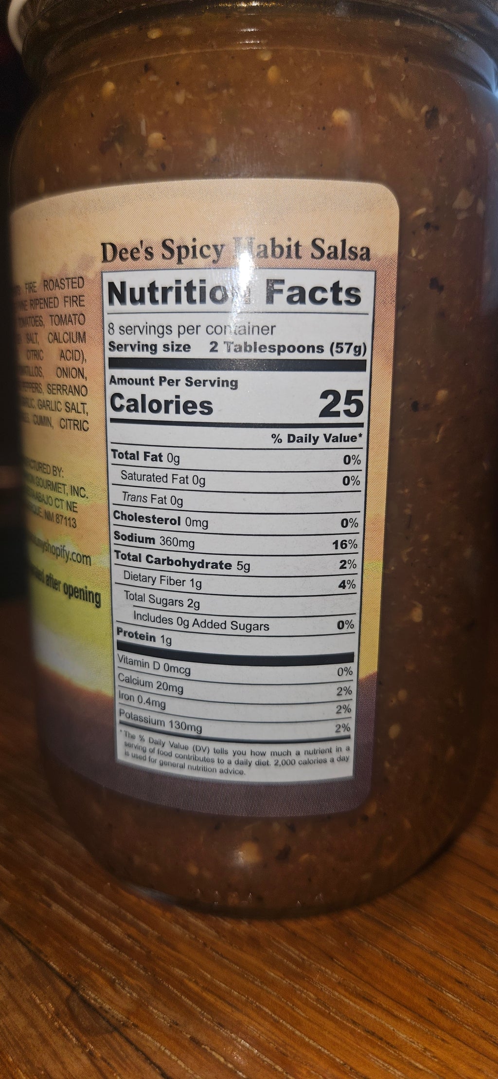 Dee's Spicy Habit Hot Salsa