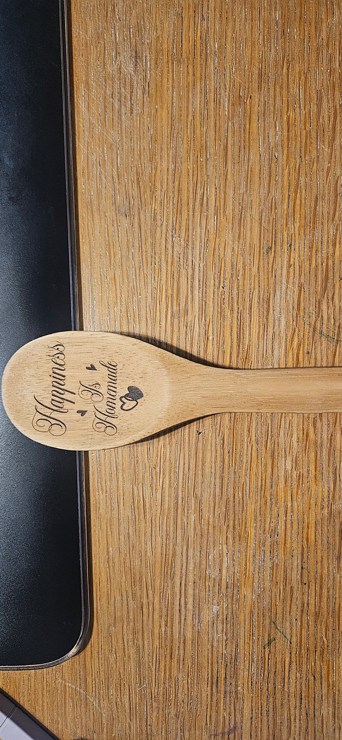 Engraved wooden spoon